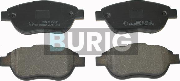 Burig B020277 - Kit de plaquettes de frein, frein à disque cwaw.fr