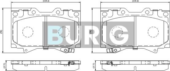 Burig B020755 - Kit de plaquettes de frein, frein à disque cwaw.fr