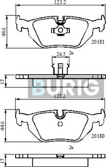 Burig B020758 - Kit de plaquettes de frein, frein à disque cwaw.fr