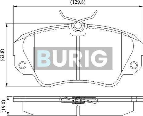 Burig B020760 - Kit de plaquettes de frein, frein à disque cwaw.fr