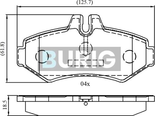 Burig B020709 - Kit de plaquettes de frein, frein à disque cwaw.fr