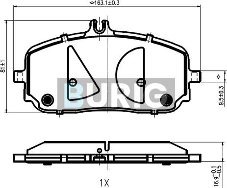 Burig B020770 - Kit de plaquettes de frein, frein à disque cwaw.fr