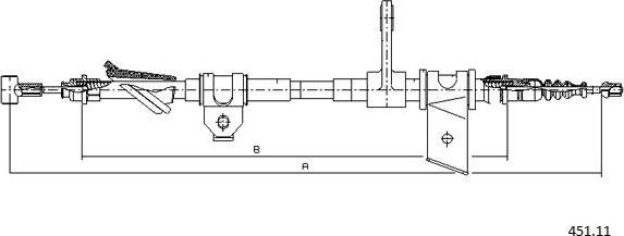 Cabor 451.11 - Tirette à câble, frein de stationnement cwaw.fr