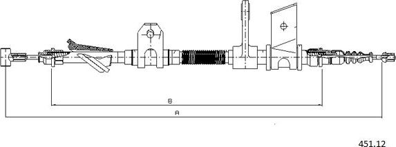 Cabor 451.12 - Tirette à câble, frein de stationnement cwaw.fr