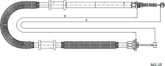 Cabor 641.10 - Tirette à câble, frein de stationnement cwaw.fr
