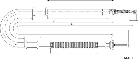 Cabor 641.11 - Tirette à câble, frein de stationnement cwaw.fr