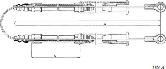 Cabor 1601.4 - Tirette à câble, frein de stationnement cwaw.fr