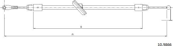 Cabor 10.9866 - Tirette à câble, frein de stationnement cwaw.fr