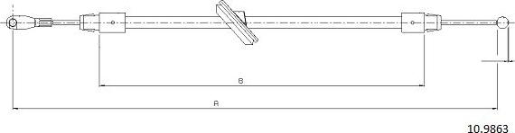 Cabor 10.9863 - Tirette à câble, frein de stationnement cwaw.fr