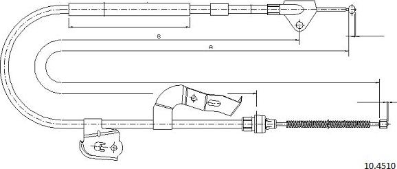 Cabor 10.4510 - Tirette à câble, frein de stationnement cwaw.fr