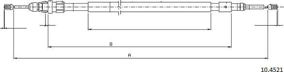 Cabor 10.4521 - Tirette à câble, frein de stationnement cwaw.fr