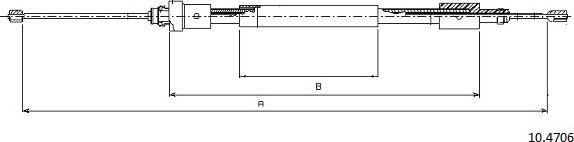 Cabor 10.4706 - Tirette à câble, frein de stationnement cwaw.fr