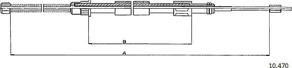 Cabor 10.470 - Tirette à câble, frein de stationnement cwaw.fr