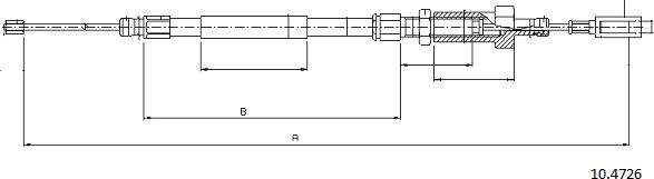 Cabor 10.4726 - Tirette à câble, frein de stationnement cwaw.fr