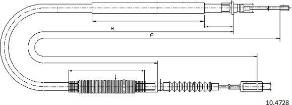 Cabor 10.4728 - Tirette à câble, frein de stationnement cwaw.fr