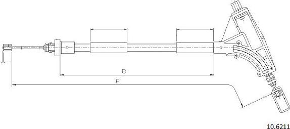 Cabor 10.6211 - Tirette à câble, frein de stationnement cwaw.fr