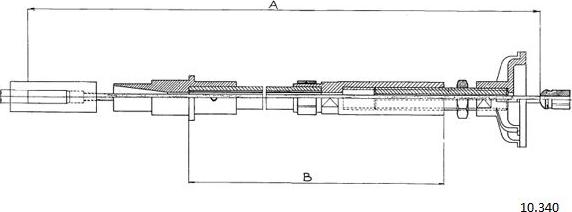 Cabor 10.340 - Tirette à câble, commande d'embrayage cwaw.fr