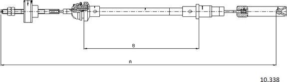 Cabor 10.338 - Tirette à câble, commande d'embrayage cwaw.fr