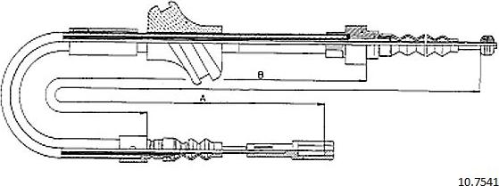 Cabor 10.7541 - Tirette à câble, frein de stationnement cwaw.fr
