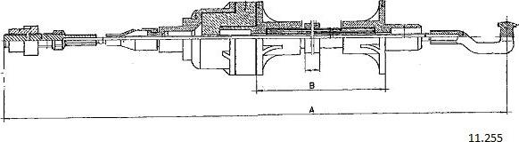 Cabor 11.255 - Tirette à câble, commande d'embrayage cwaw.fr