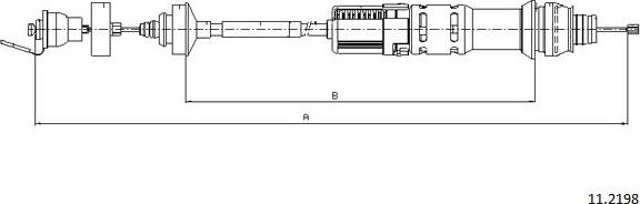 Cabor 11.2198 - Tirette à câble, commande d'embrayage cwaw.fr