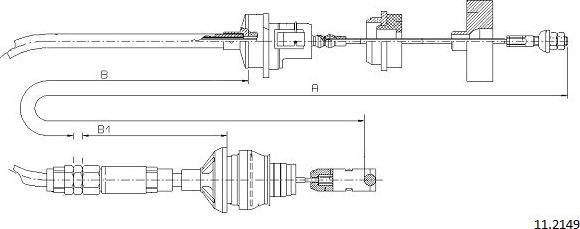 Cabor 11.2149 - Tirette à câble, commande d'embrayage cwaw.fr