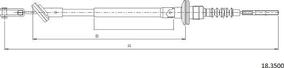 Cabor 18.3500 - Tirette à câble, commande d'embrayage cwaw.fr