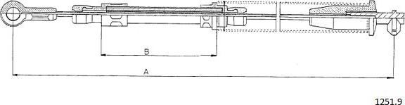 Cabor 1251.9 - Tirette à câble, frein de stationnement cwaw.fr
