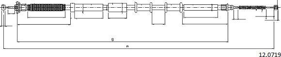 Cabor 12.0719 - Tirette à câble, frein de stationnement cwaw.fr