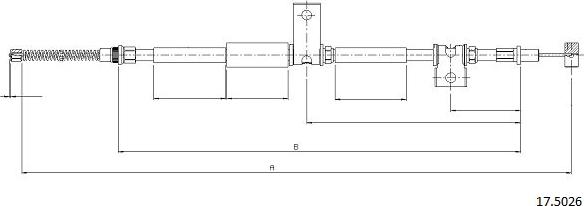 Cabor 17.5026 - Tirette à câble, frein de stationnement cwaw.fr