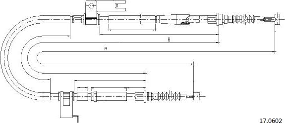 Cabor 17.0602 - Tirette à câble, frein de stationnement cwaw.fr