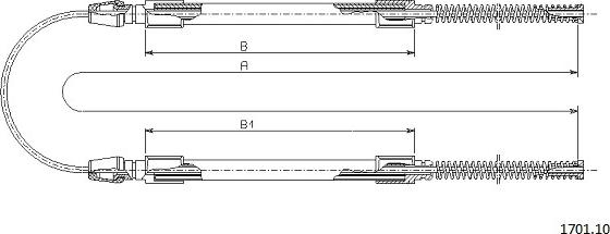 Cabor 1701.10 - Tirette à câble, frein de stationnement cwaw.fr