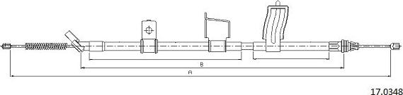 Cabor 17.0348 - Tirette à câble, frein de stationnement cwaw.fr