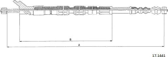 Cabor 17.1441 - Tirette à câble, frein de stationnement cwaw.fr