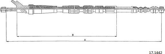 Cabor 17.1442 - Tirette à câble, frein de stationnement cwaw.fr