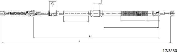 Cabor 17.3530 - Tirette à câble, frein de stationnement cwaw.fr