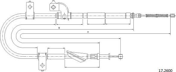 Cabor 17.2600 - Tirette à câble, frein de stationnement cwaw.fr