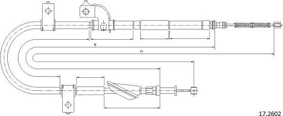 Cabor 17.2602 - Tirette à câble, frein de stationnement cwaw.fr