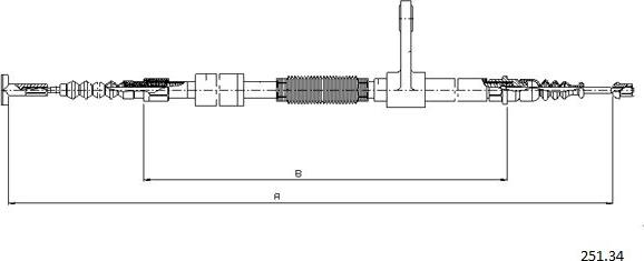 Cabor 251.34 - Tirette à câble, frein de stationnement cwaw.fr