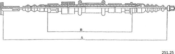 Cabor 251.25 - Tirette à câble, frein de stationnement cwaw.fr