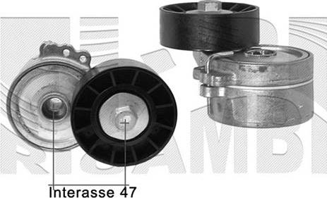 Caliber 77961 - Tendeur de courroie, courroie trapézoïdale à nervures cwaw.fr