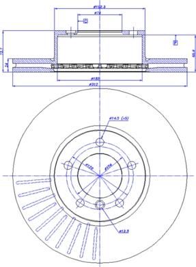 BENDIX 521533 - Disque de frein cwaw.fr