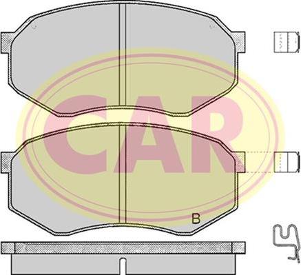 CAR PNT473 - Kit de plaquettes de frein, frein à disque cwaw.fr