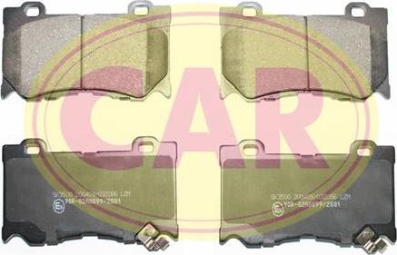 CAR PNT6802 - Kit de plaquettes de frein, frein à disque cwaw.fr