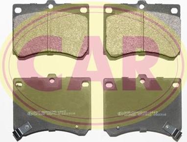 CAR PNT015 - Kit de plaquettes de frein, frein à disque cwaw.fr