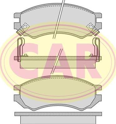 CAR PNT8001 - Kit de plaquettes de frein, frein à disque cwaw.fr