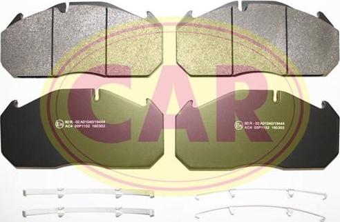 CAR PNT2511 - Kit de plaquettes de frein, frein à disque cwaw.fr