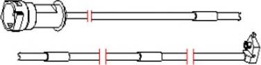 Carrab Brake Parts 8121 - Contact d'avertissement, usure des plaquettes de frein cwaw.fr