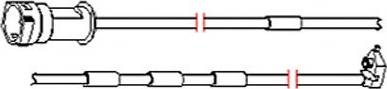 Carrab Brake Parts 8123 - Contact d'avertissement, usure des plaquettes de frein cwaw.fr