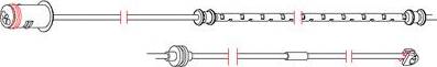 Carrab Brake Parts 8231 - Contact d'avertissement, usure des plaquettes de frein cwaw.fr